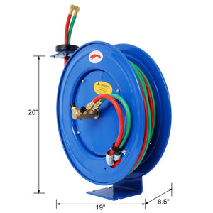 English Elm Welding Hose Reel Retractable Twin Oxygen Acetylene 50ft Rubber 200psi Shop W465140589