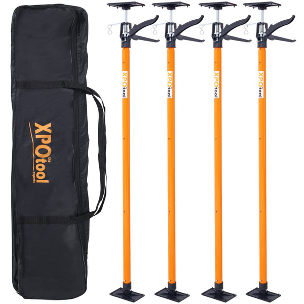 English Elm 4 Pack Heavy Duty Steel Adjustable Support Poles for Cabinet Drywall Solo Install Orange W465140608