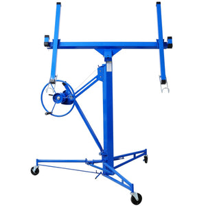 English Elm Drywall Panel Hoist Lift 11 Foot Reach Welded Steel Solo Installation Winch Jack W465141082