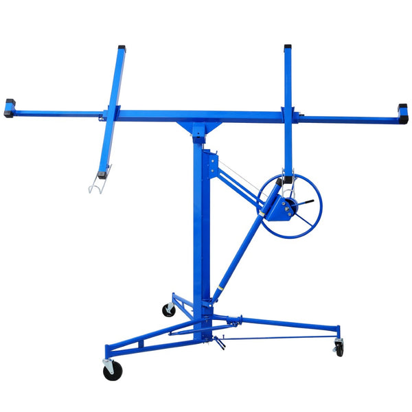 English Elm Drywall Panel Hoist Lift 11 Foot Reach Welded Steel Solo Installation Winch Jack W465141082