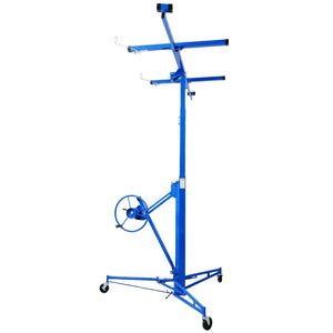 English Elm Drywall Panel Hoist Lift 11 Foot Reach Welded Steel Solo Installation Winch Jack W465141082