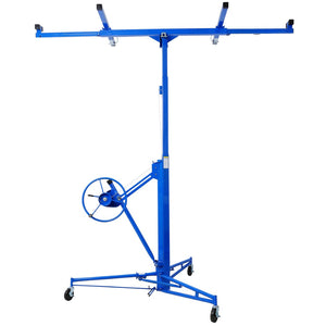 English Elm Drywall Panel Hoist Lift 11 Foot Reach Welded Steel Solo Installation Winch Jack W465141082