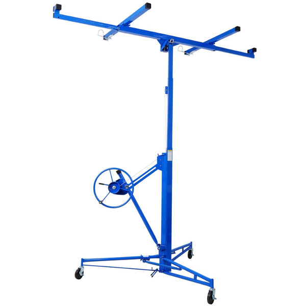 English Elm Drywall Panel Hoist Lift 11 Foot Reach Welded Steel Solo Installation Winch Jack W465141082