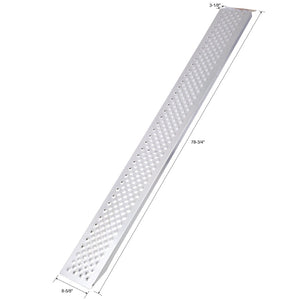 English Elm Aluminum Loading Ramps Lightweight Pair for Atv Motorcycle Golf Cart Truck Bed Use W465141442