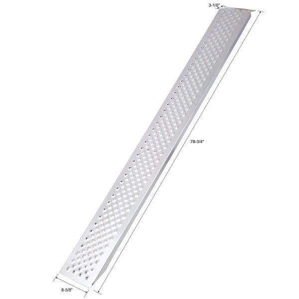 English Elm Aluminum Loading Ramps Lightweight Pair for Atv Motorcycle Golf Cart Truck Bed Use W465141442