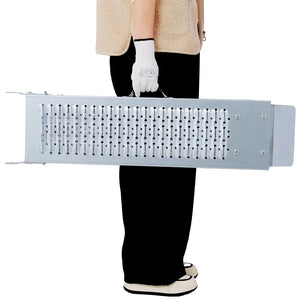 English Elm Loading Ramps Set of 2 Galvanized Steel Folding 950 Lb Capacity for Atvs Motos W465141737