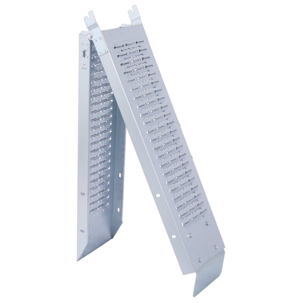 English Elm Loading Ramps Set of 2 Galvanized Steel Folding 950 Lb Capacity for Atvs Motos W465141737