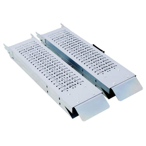 English Elm Loading Ramps Set of 2 Galvanized Steel Folding 950 Lb Capacity for Atvs Motos W465141737