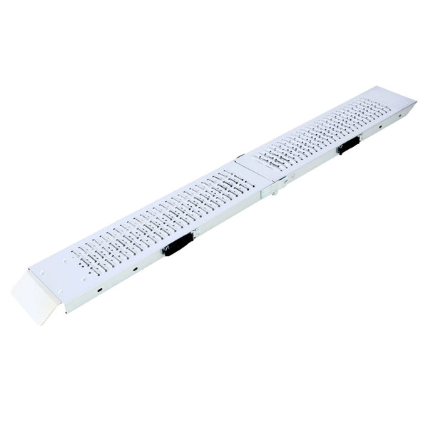 English Elm Loading Ramps Set of 2 Galvanized Steel Folding 950 Lb Capacity Non-slip Atv W465141759