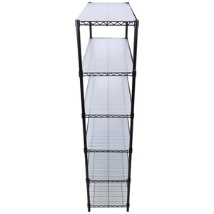 English Elm 6 Tier Nsf Steel Wire Shelving Unit with Locking Casters Heavy Duty Garage Storage W465142118