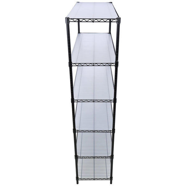 English Elm 6 Tier Nsf Steel Wire Shelving Unit with Locking Casters Heavy Duty Garage Storage W465142118
