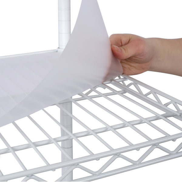English Elm 6 Tier Nsf Heavy Gauge Steel Wire Shelving Rack with Casters and Shelf Liners W465142121