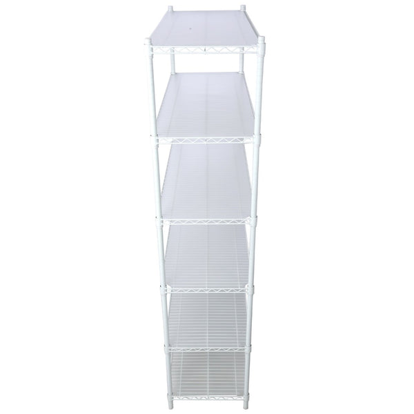 English Elm 6 Tier Nsf Heavy Gauge Steel Wire Shelving Rack with Casters and Shelf Liners W465142121