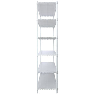 English Elm 6 Tier Nsf Heavy Gauge Steel Wire Shelving Rack with Casters and Shelf Liners W465142121
