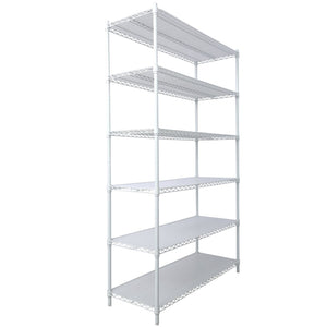 English Elm 6 Tier Nsf Heavy Gauge Steel Wire Shelving Rack with Casters and Shelf Liners W465142121