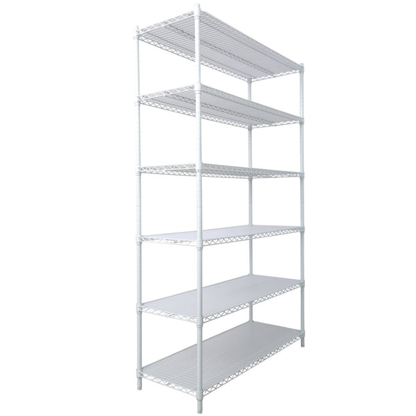 English Elm 6 Tier Nsf Heavy Gauge Steel Wire Shelving Rack with Casters and Shelf Liners W465142121