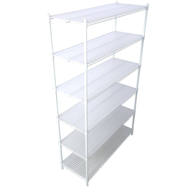English Elm 6 Tier Nsf Heavy Gauge Steel Wire Shelving Rack with Casters and Shelf Liners W465142121