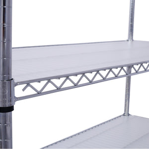 English Elm 6 Tier Nsf Chrome Steel Wire Shelving Unit Heavy Duty Adjustable Rack with Casters W465142123
