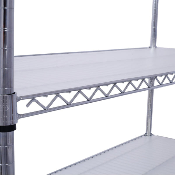 English Elm 6 Tier Nsf Chrome Steel Wire Shelving Unit Heavy Duty Adjustable Rack with Casters W465142123