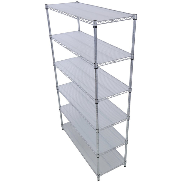 English Elm 6 Tier Nsf Chrome Steel Wire Shelving Unit Heavy Duty Adjustable Rack with Casters W465142123