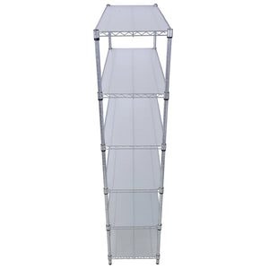 English Elm 6 Tier Nsf Chrome Steel Wire Shelving Unit Heavy Duty Adjustable Rack with Casters W465142123