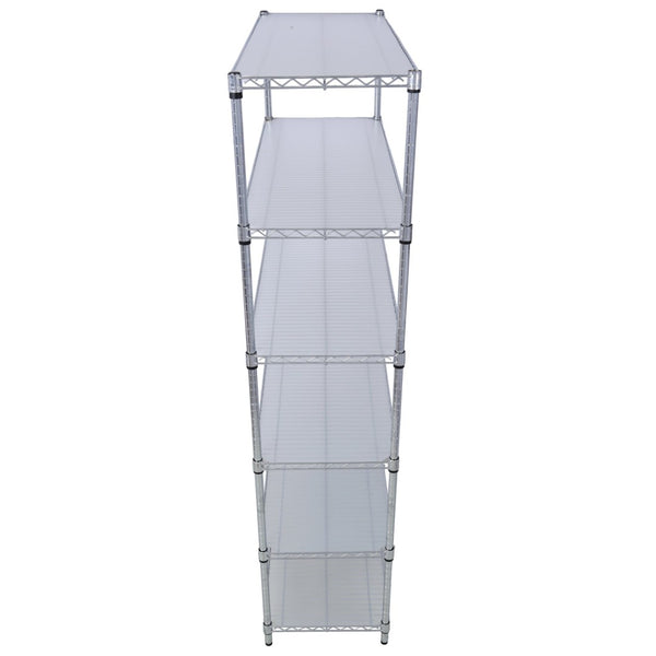 English Elm 6 Tier Nsf Chrome Steel Wire Shelving Unit Heavy Duty Adjustable Rack with Casters W465142123
