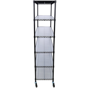 English Elm 6 Tier Nsf Certified Steel Wire Shelving Unit Heavy Duty Commercial Storage Rack with Casters W465142127