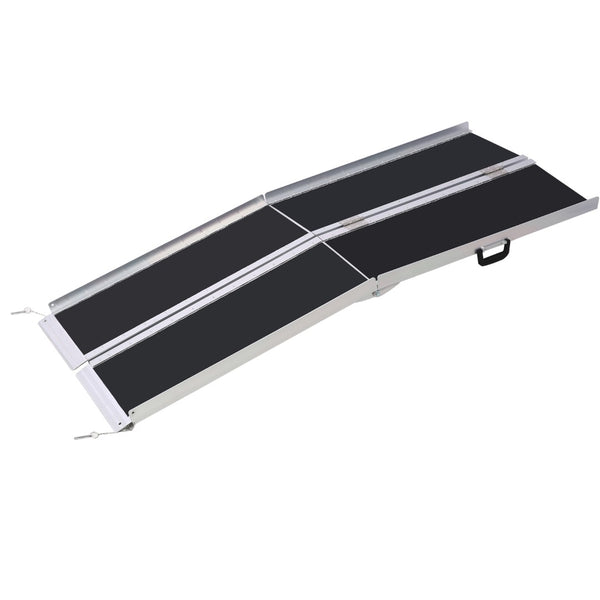 English Elm Wheel Chair Ramp Folding Aluminum 600 Lb Capacity Non-skid Portable Access Solution W46527138