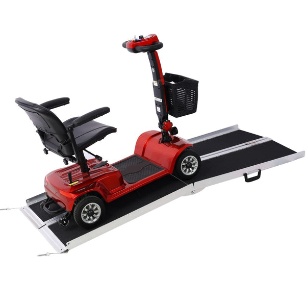 English Elm Wheel Chair Ramp Folding Aluminum 600 Lb Capacity Non-skid Portable Access Solution W46527138