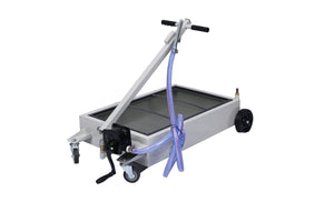 English Elm 15-gallon Low Profile Oil Drain Pan with Manual Pump for Trucks and Heavy Equipment W46527146