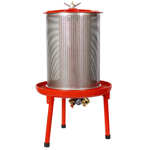 English Elm Hydraulic Water Powered Fruit Press 20l Stainless Steel Cider Wine Making Kit W46532331