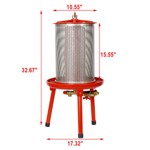 English Elm Hydraulic Water Powered Fruit Press 20l Stainless Steel Cider Wine Making Kit W46532331