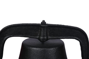 English Elm Dinner Bell Solid Cast Iron Farmhouse Porch Mounted Loud Clear Tone Matte Black W46532840