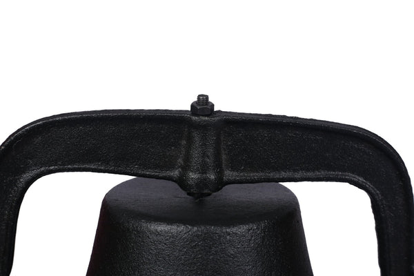 English Elm Dinner Bell Solid Cast Iron Farmhouse Porch Mounted Loud Clear Tone Matte Black W46532840