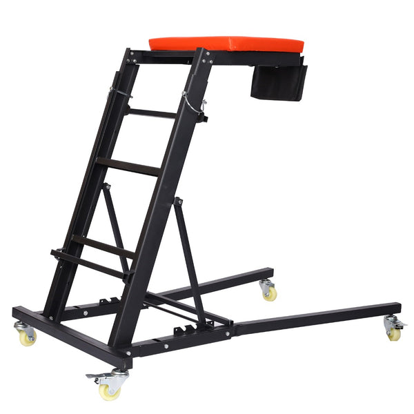 English Elm Engine Bay Creeper Foldable Steel Rolling Shop Stand with Padded Deck 400 Lb Rated W46536699