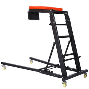English Elm Engine Bay Creeper Foldable Steel Rolling Shop Stand with Padded Deck 400 Lb Rated W46536699