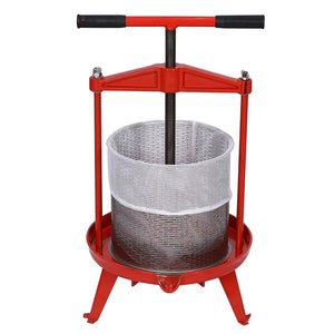 English Elm Stainless Steel Fruit Wine Press 14l Spiral Crank Home Cider Juice Extraction W46536791