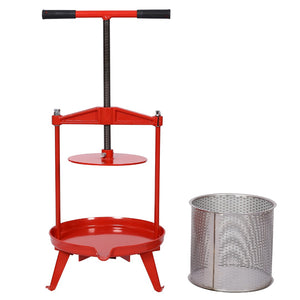 English Elm Stainless Steel Fruit Wine Press 14l Spiral Crank Home Cider Juice Extraction W46536791