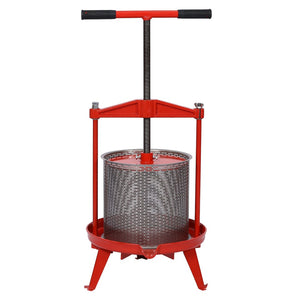 English Elm Stainless Steel Fruit Wine Press 14l Spiral Crank Home Cider Juice Extraction W46536791