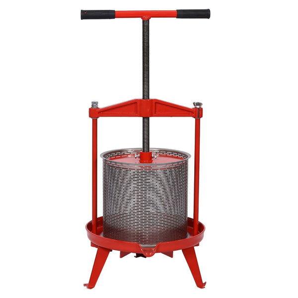 English Elm Stainless Steel Fruit Wine Press 14l Spiral Crank Home Cider Juice Extraction W46536791