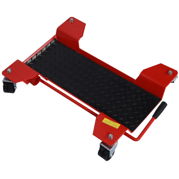 English Elm Motorcycle Center Stand Dolly with 360 Rotating Casters and Steel Build Holds 500 Lbs W46537069