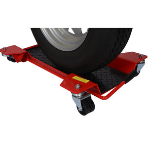 English Elm Motorcycle Center Stand Dolly with 360 Rotating Casters and Steel Build Holds 500 Lbs W46537069