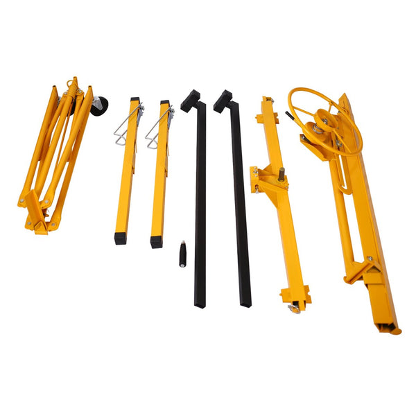 English Elm Drywall Panel Hoist Lift 11 Ft Welded Steel One Person Ceiling Wall Installer Yellow W46537283