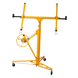 English Elm Drywall Panel Hoist Lift 11 Ft Welded Steel One Person Ceiling Wall Installer Yellow W46537283