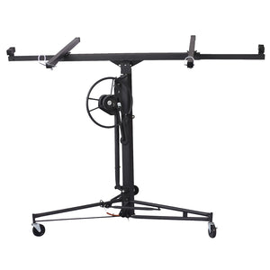 English Elm Drywall Panel Hoist Lift 11 Ft Welded Steel One Person Ceiling Wall Installer Black W46537284