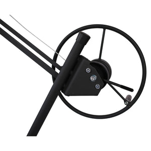 English Elm Drywall Panel Hoist Lift 11 Ft Welded Steel One Person Ceiling Wall Installer Black W46537284