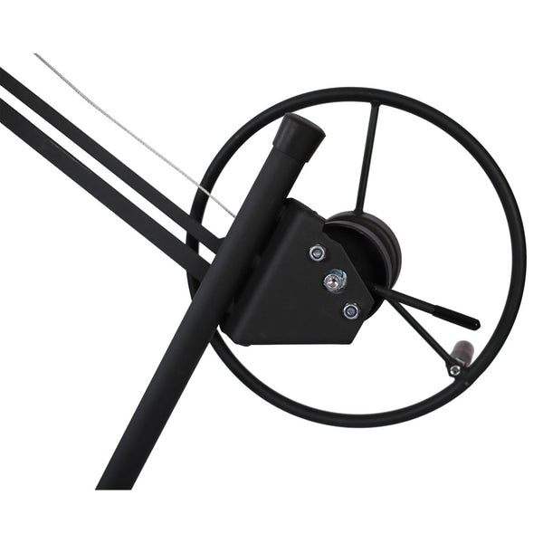 English Elm Drywall Panel Hoist Lift 11 Ft Welded Steel One Person Ceiling Wall Installer Black W46537284