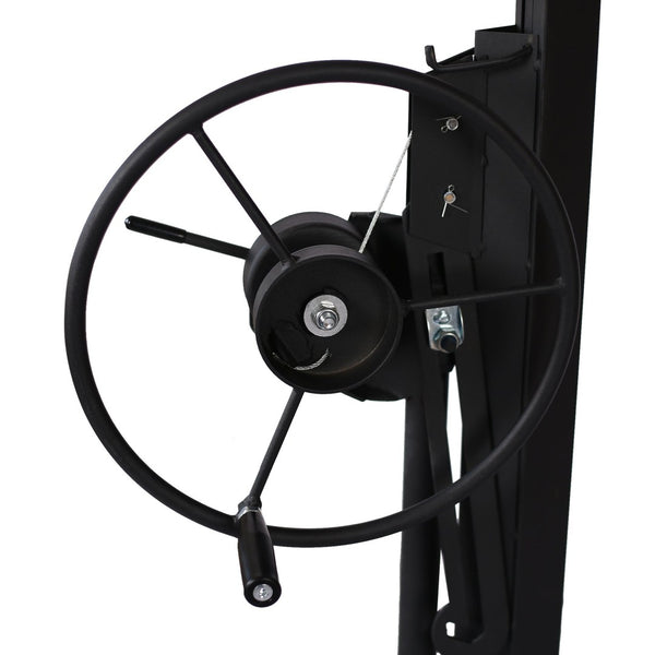 English Elm Drywall Panel Hoist Lift 11 Ft Welded Steel One Person Ceiling Wall Installer Black W46537284