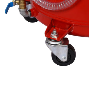 English Elm 18 Gallon Steel Waste Oil Drain Tank with Telescoping Column and Four Wheel Mobility W46537372