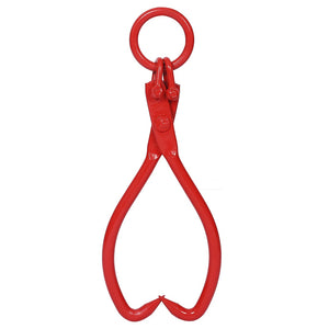 English Elm Skidding Tongs Heavy Duty Powder Coated Steel Log Grip Tool with 32 Inch Chain Ring W46537379